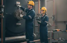 Providence, RI plumber repairing a boiler for reliable home heating service