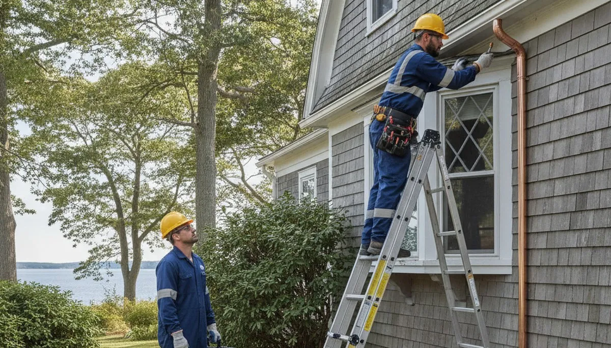 Providence, RI plumber repairing a residential plumbing leak for emergency repair service